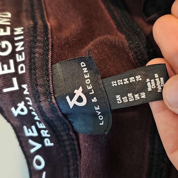 Love & Legend Deep Burgundy Size 22 Jeggings - Picture 6 of 7